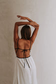 White Strappy Binding Maxi Magnolia Dress