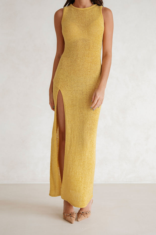 SAMPLE-Alondra Dress - Mustard