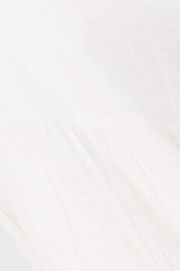 Bridal White Lace Pocket Maxi Amia Dress