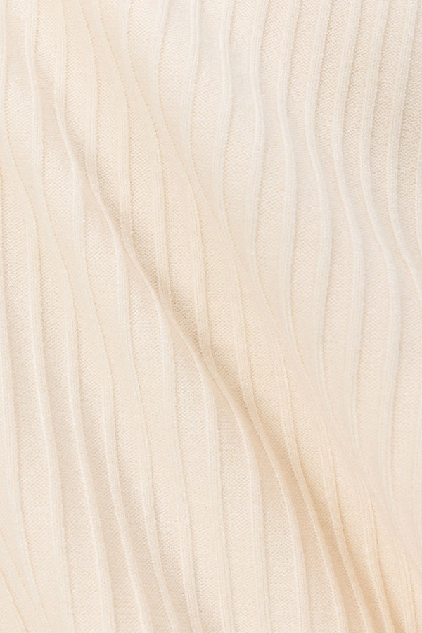 Cream Ribbed Knit Maxi Sorrento Dress