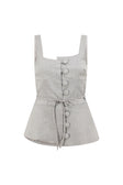 Blue Button Khaleesi Top