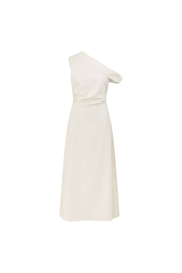Bridal Cream One Shoulder Maxi Indy Dress