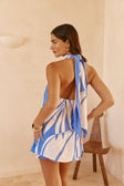 SAMPLE-Frances Dress - Palm Blue