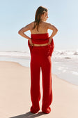 Red Rouge Knit High Waist Ellea Pants