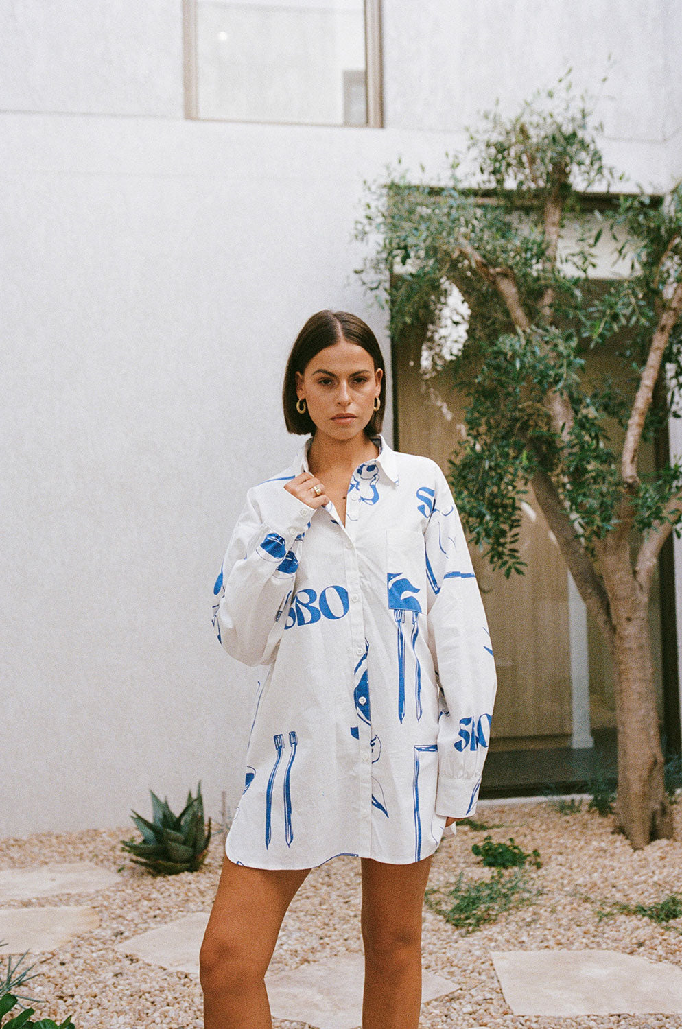Jay Shirt Dress - Blue SABO Jay Shirt Dress - Blue SABO
