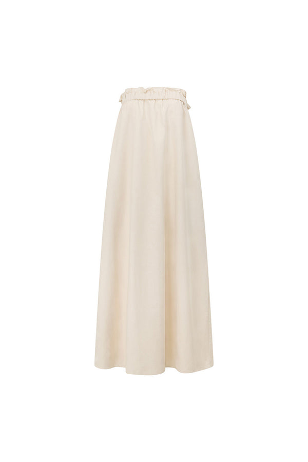 Beige Strapless Maxi Lila Dress