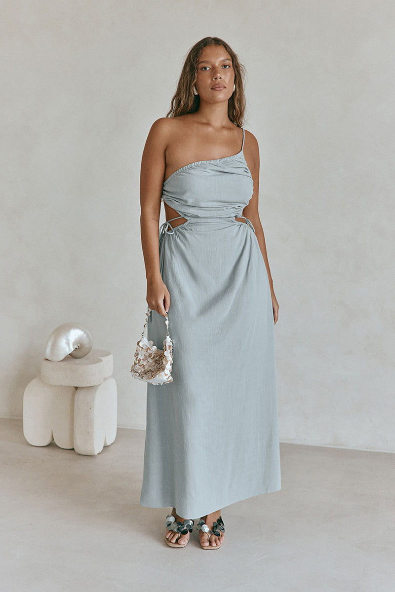 backless summer maxi dress MALI - Tie dye Maxi Dress in Navy Tie dye and summer celebrations Raya Cotton Backless Maxi Dress