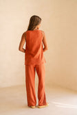 Blood Orange V Neck Dita Top