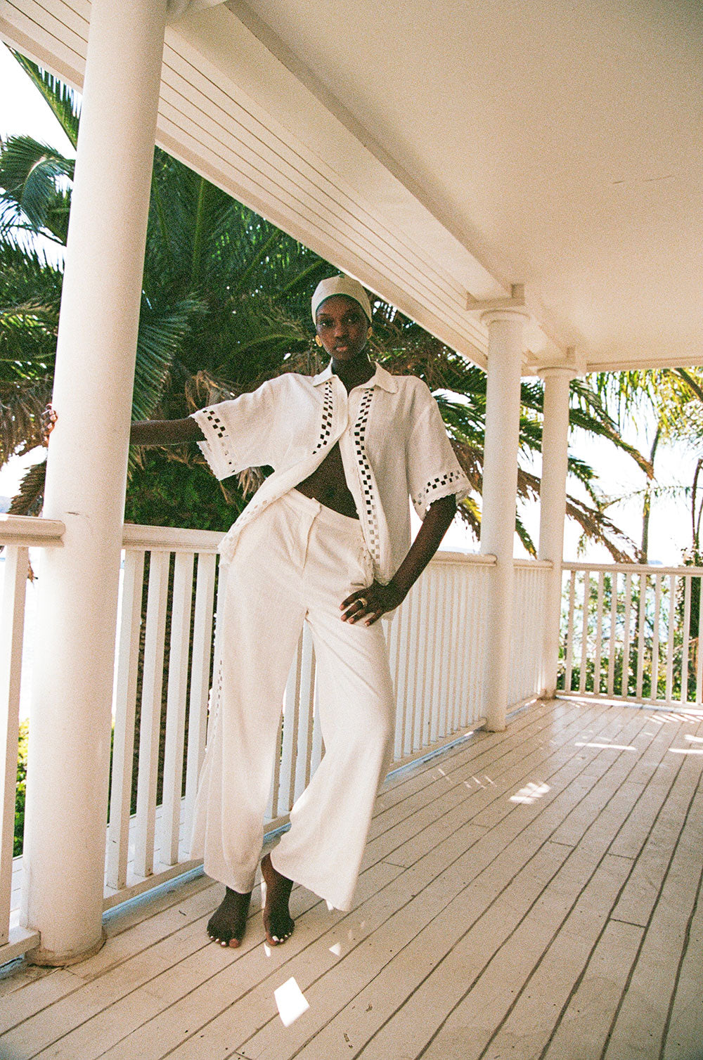 White High Waist Pocket Trouser Alyssa Pants