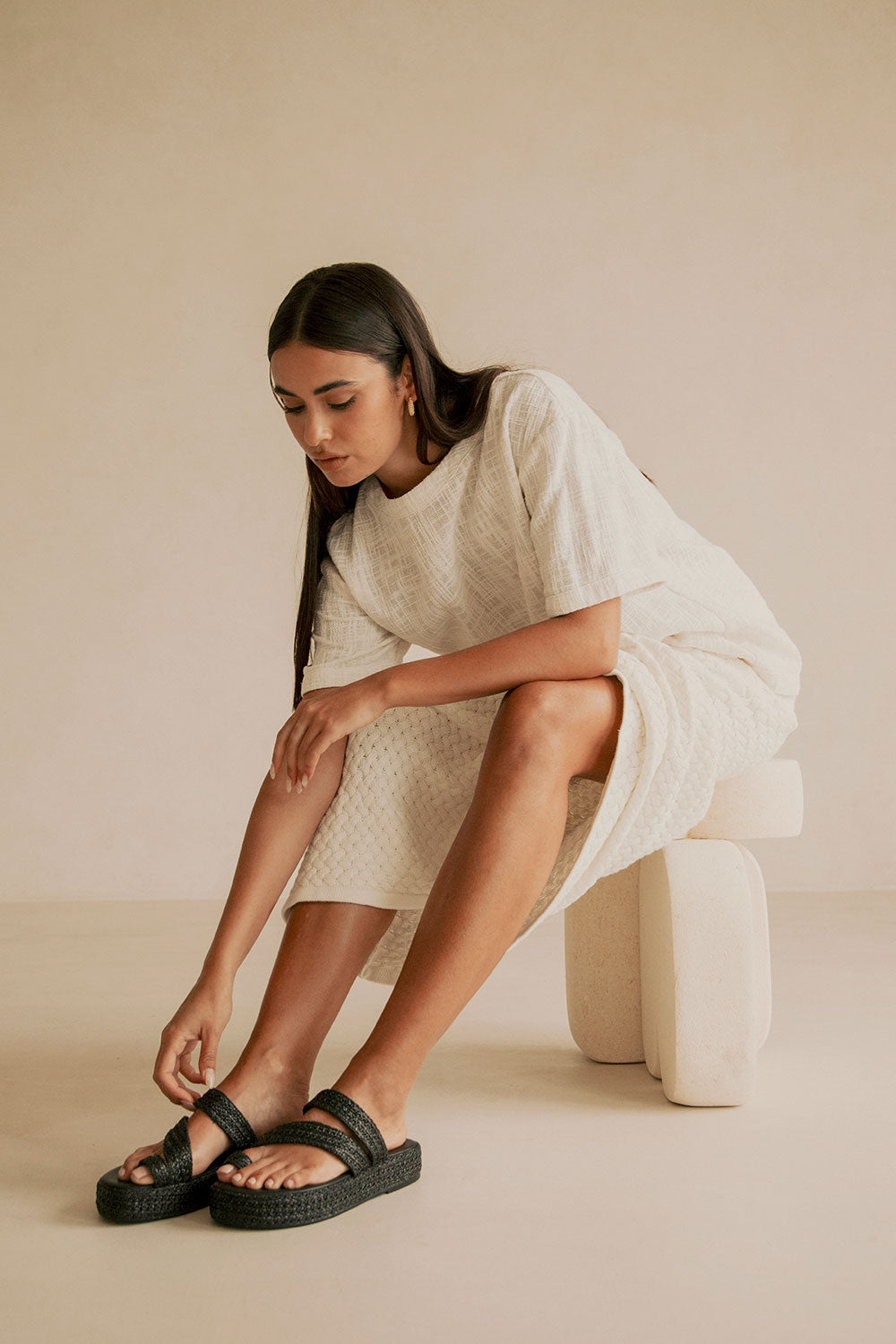 Black Platform Tiera Platform Sandals