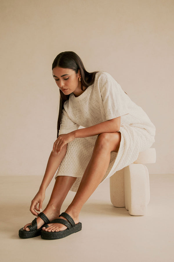 Black Platform Tiera Platform Sandals