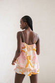 Jetta Top - Hibiscus Pink Orange Floral