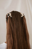 Lia Bow Hair Clips - White
