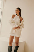 Atley Knit Halter Mini Dress - Cream