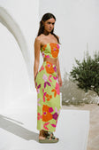 SAMPLE-Drea Top - Lime Floral