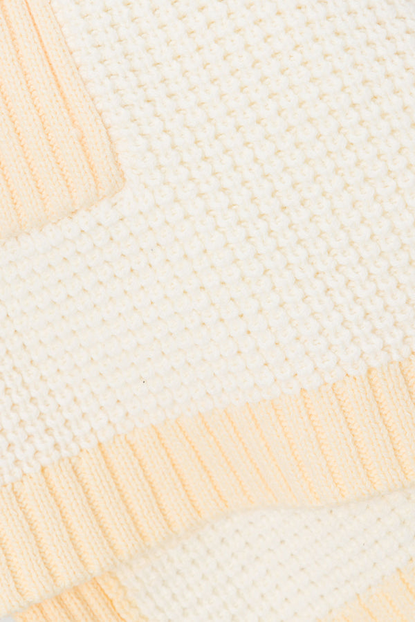 Cream Knit Wrap Mini Button Adelaide Skirt