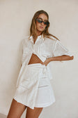 White Cheesecloth Wrap Mini Banks Skirt