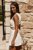 White Cut Out Mini Verana Dress