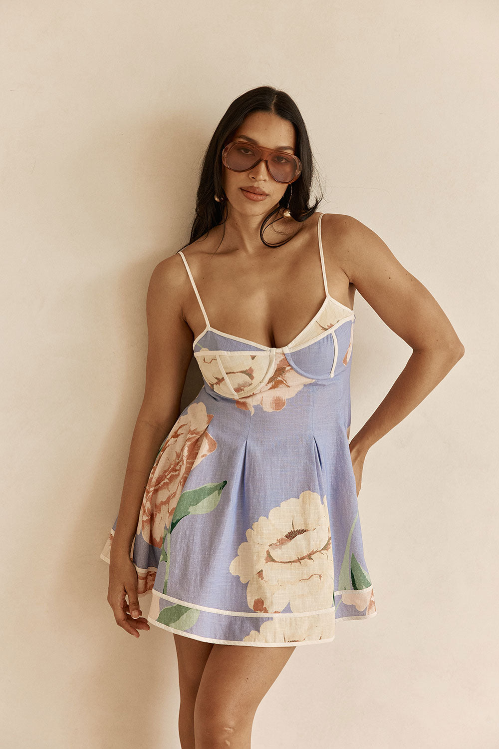 Anais Dress - Fiori Blue