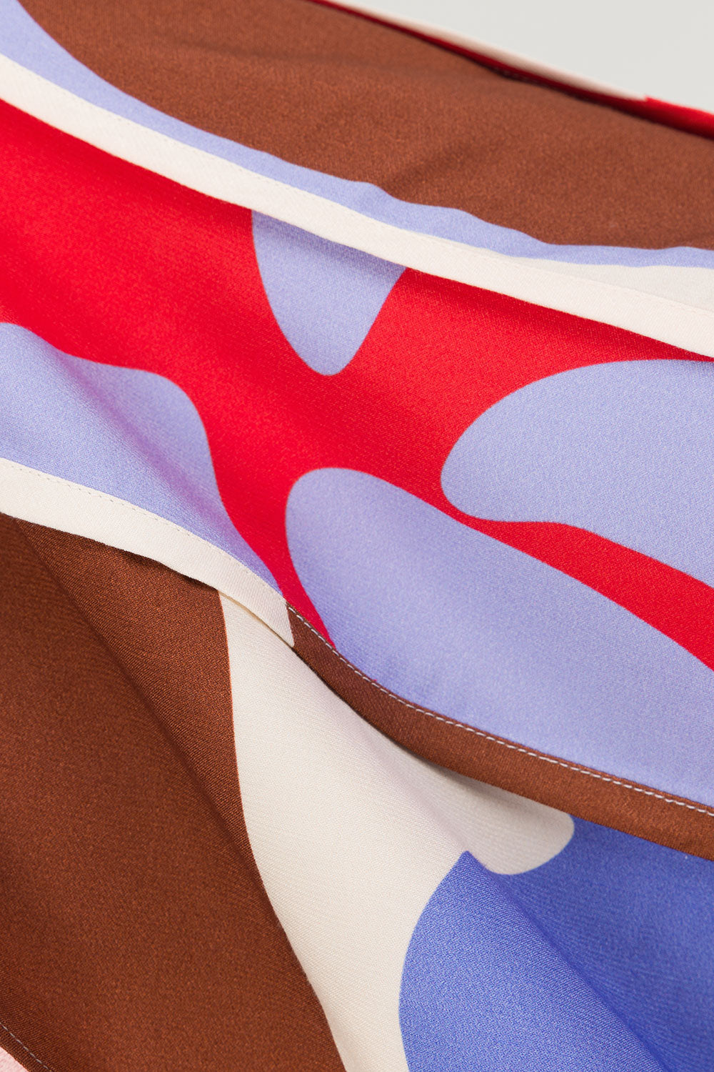 Valley Red Print Strappy Tiered Vian Top