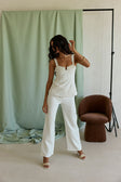 Beige High Waisted Wide Leg Amera Pants