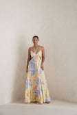 Montana Cutout Maxi Dress - Elia Purple Yellow Orange