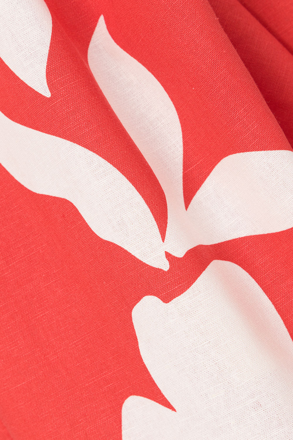 Red Sweet Caroline White Floral Button-Up Collared Karter Dress