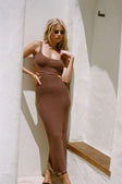 SAMPLE-London Knit Dress - Chocolate