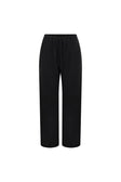 Black High Waist Elastic Drawstring Zen Pants