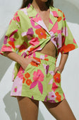 SAMPLE-Thessy Top - Lime Floral