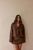 Chocolate Brown A Line Mini Selah Skirt
