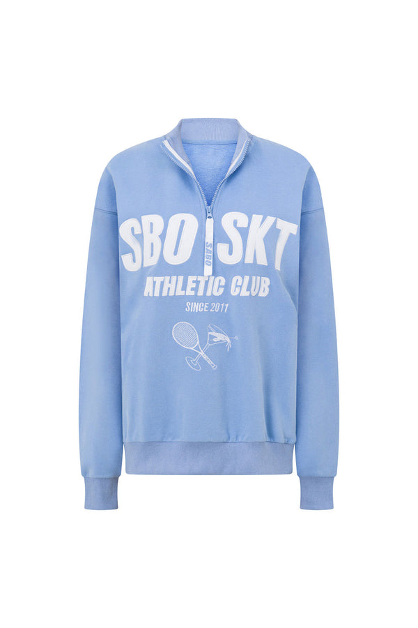 Sky Blue Fleece Oversized Vintage Bleeker Street Sweater