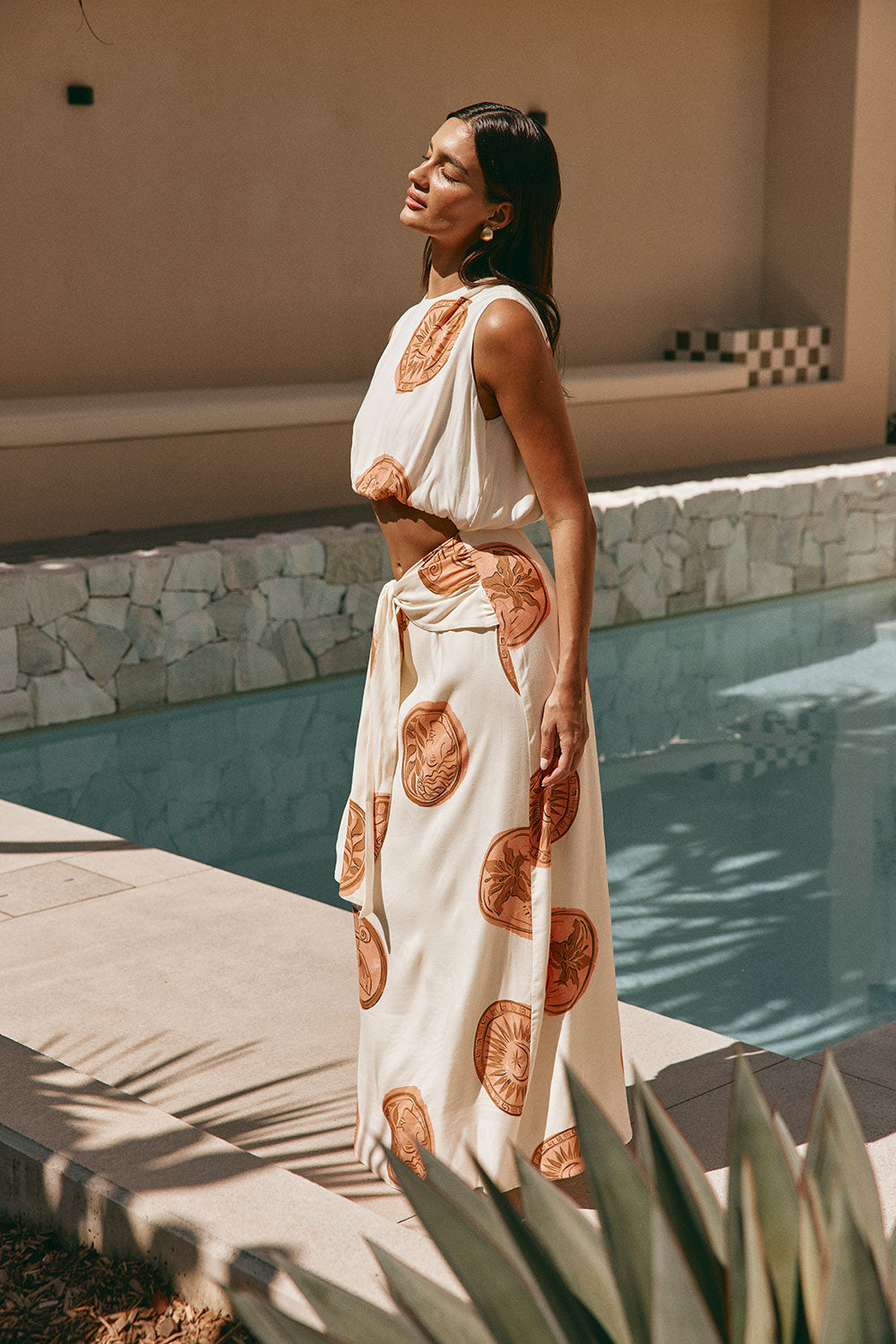 Cream Nomisma Sea Shell Print Maxi Millie Dress SABO Cream Nomisma Sea Shell Print Maxi Millie Dress SABO