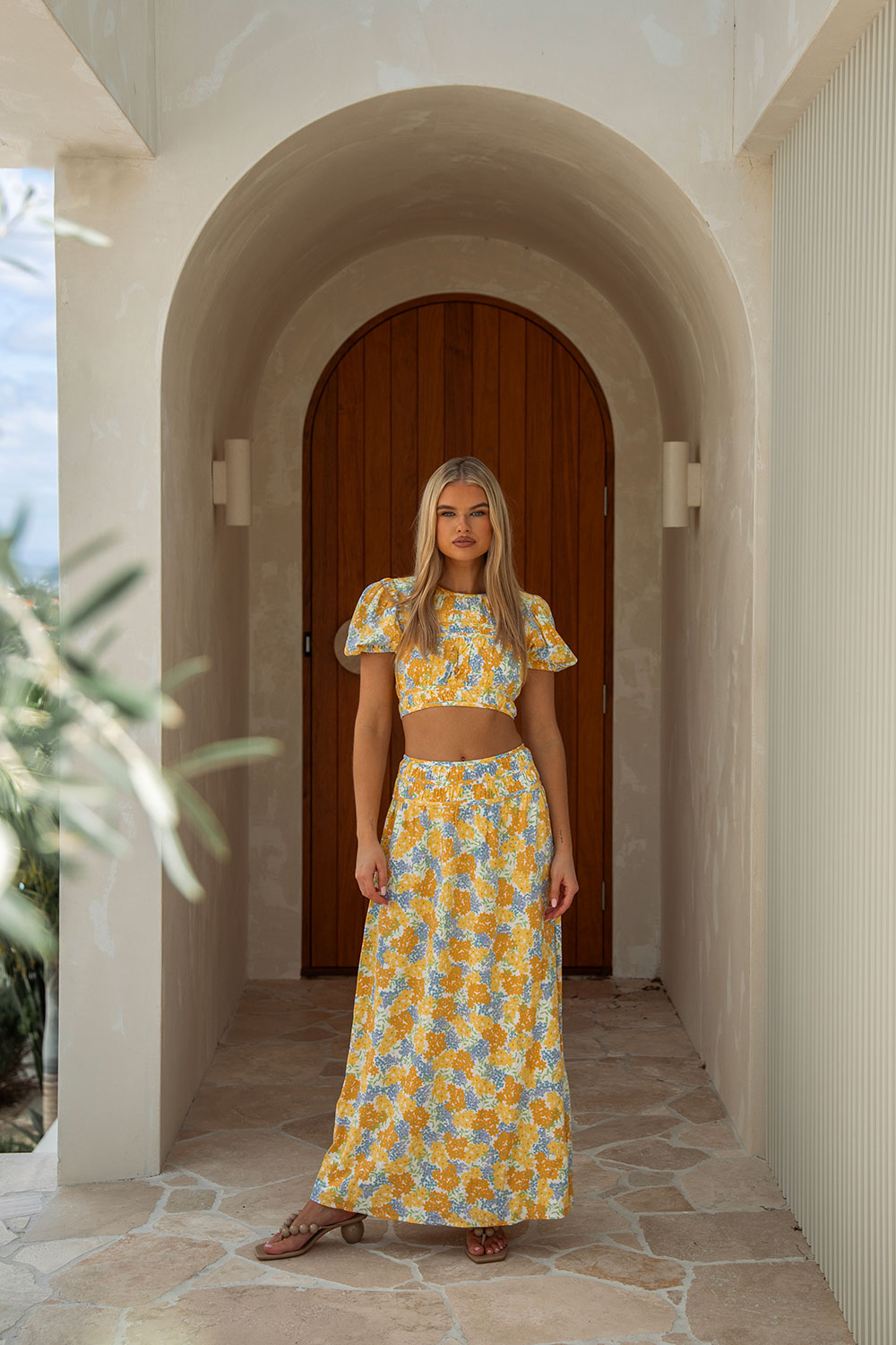 Danica Skirt Tropical Bud Floral