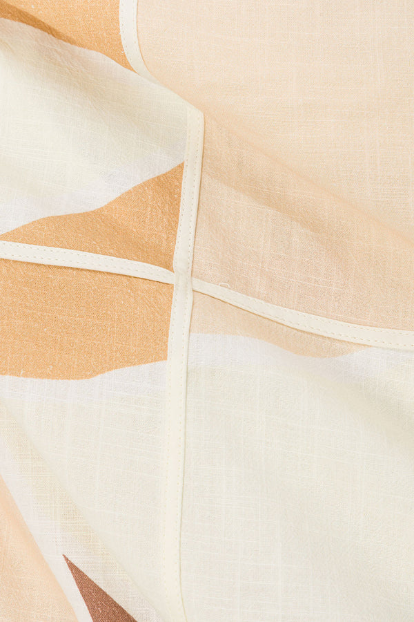 Brown Sable Floral Print Strapless Ria Playsuit