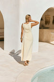 Butter Yellow Gathered Maxi Seraphina Dress