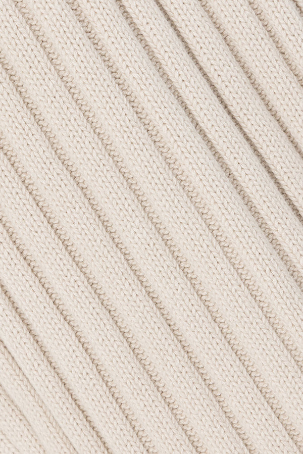 Beige Sand Ribbed Knit Celine Pants
