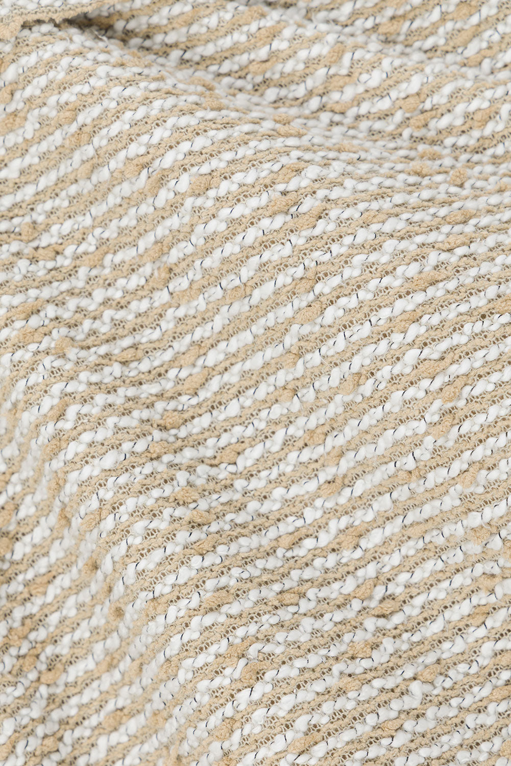 Tan Boucle Off Shoulder Mini Morella Dress