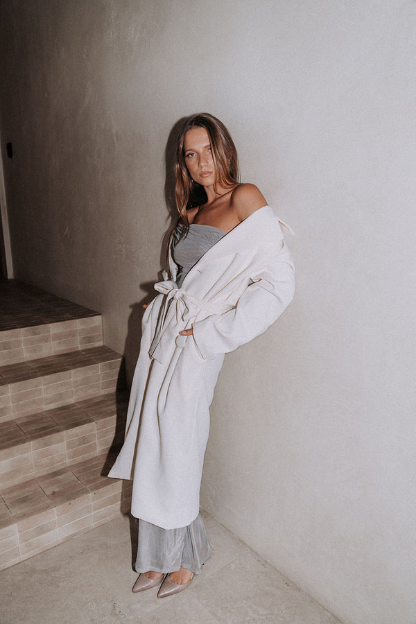 Off White Longline Arabella Trench Coat