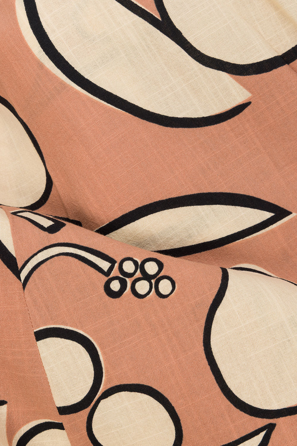 Orange Barrosa Print Slit Maxi Tahaa Skirt