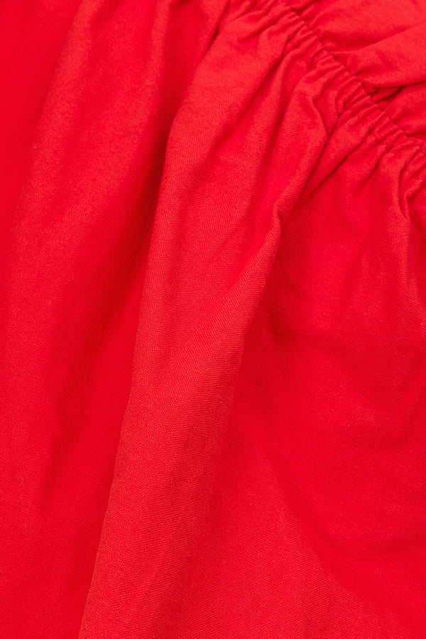 Red Tie Ruched Mini Joslin Dress