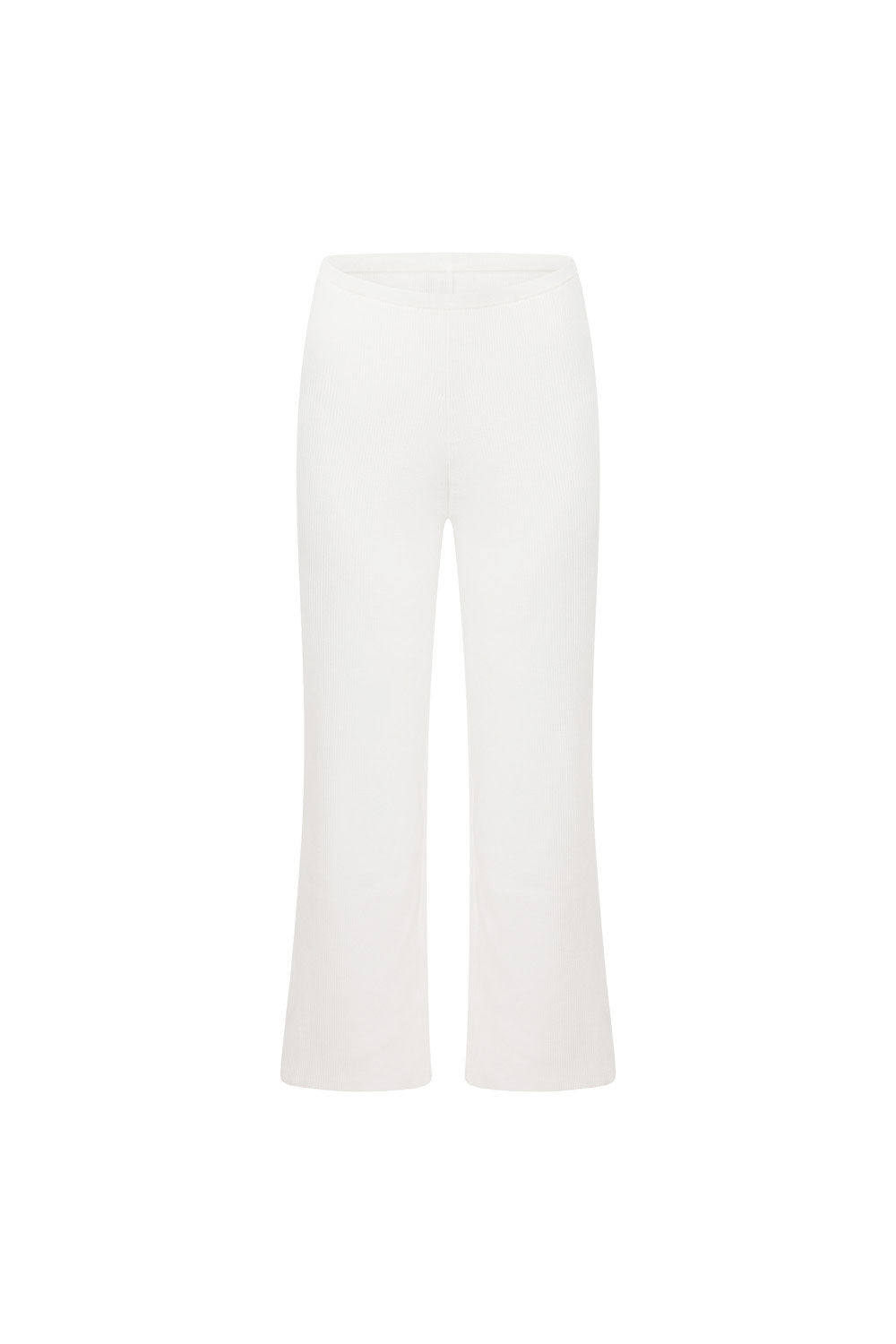 White High Waist Elastic Teah Pants
