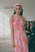 SAMPLE-Tallulah Midi Dress - Pink Gerbera