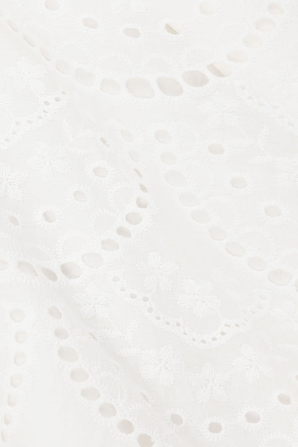 White Broderie Button Down Mini Shaelagh Dress