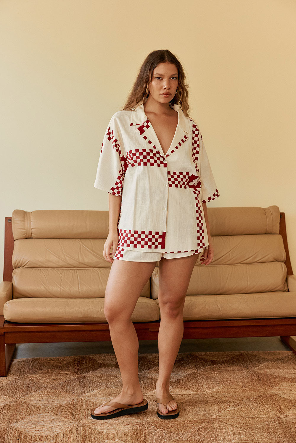 Seona Shorts - Checker Plaid