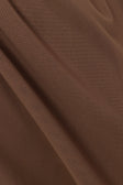 Brown Gathered Mini Dally Dress