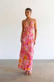 SAMPLE-Tallulah Midi Dress - Pink Gerbera
