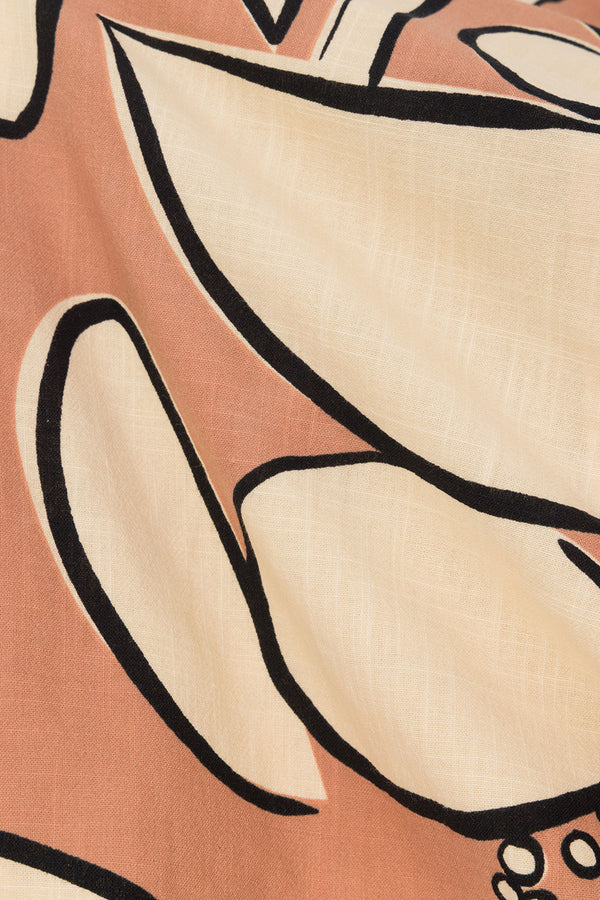 Orange Barossa Print Strapless Torquay Top