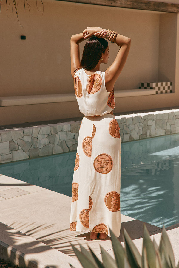 Cream Nomisma Sea Shell Print Maxi Millie Dress