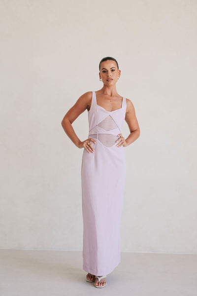 SAMPLE-Zendra Midi Dress - Lavender